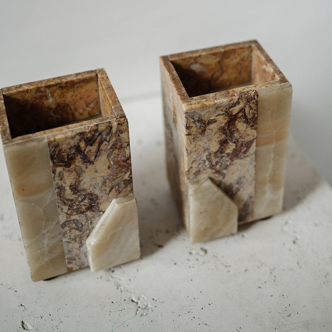 marble book ends