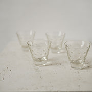 Vintage glass shot glasses in a set of four 