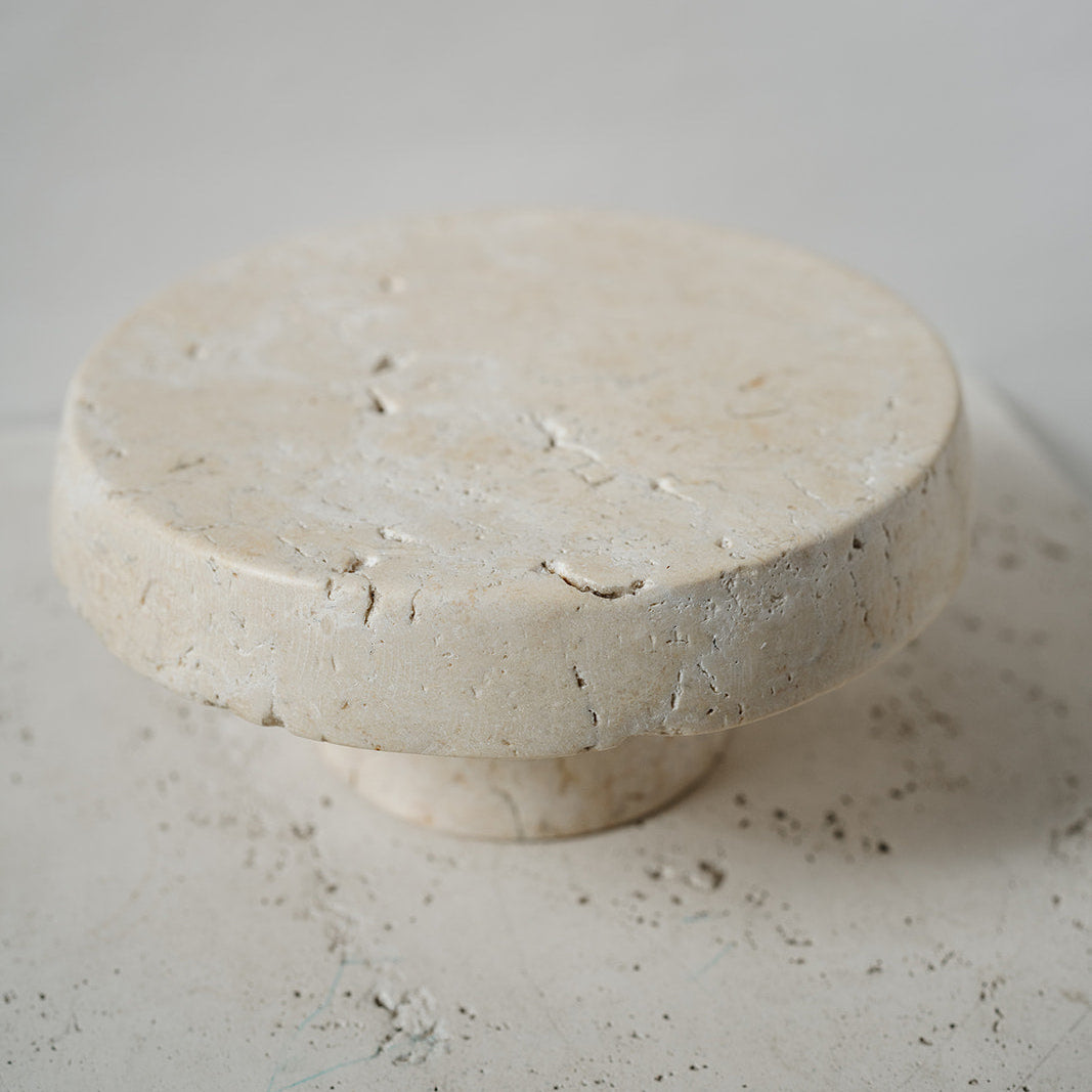 round natural stone unglazed pedestal