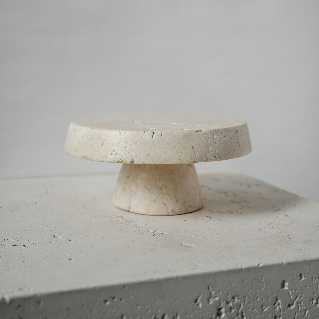 round natural stone unglazed pedestal