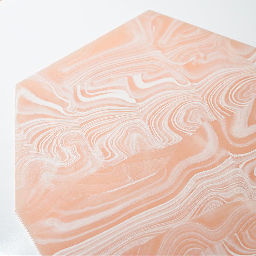 Acrylic marble patterned trays 